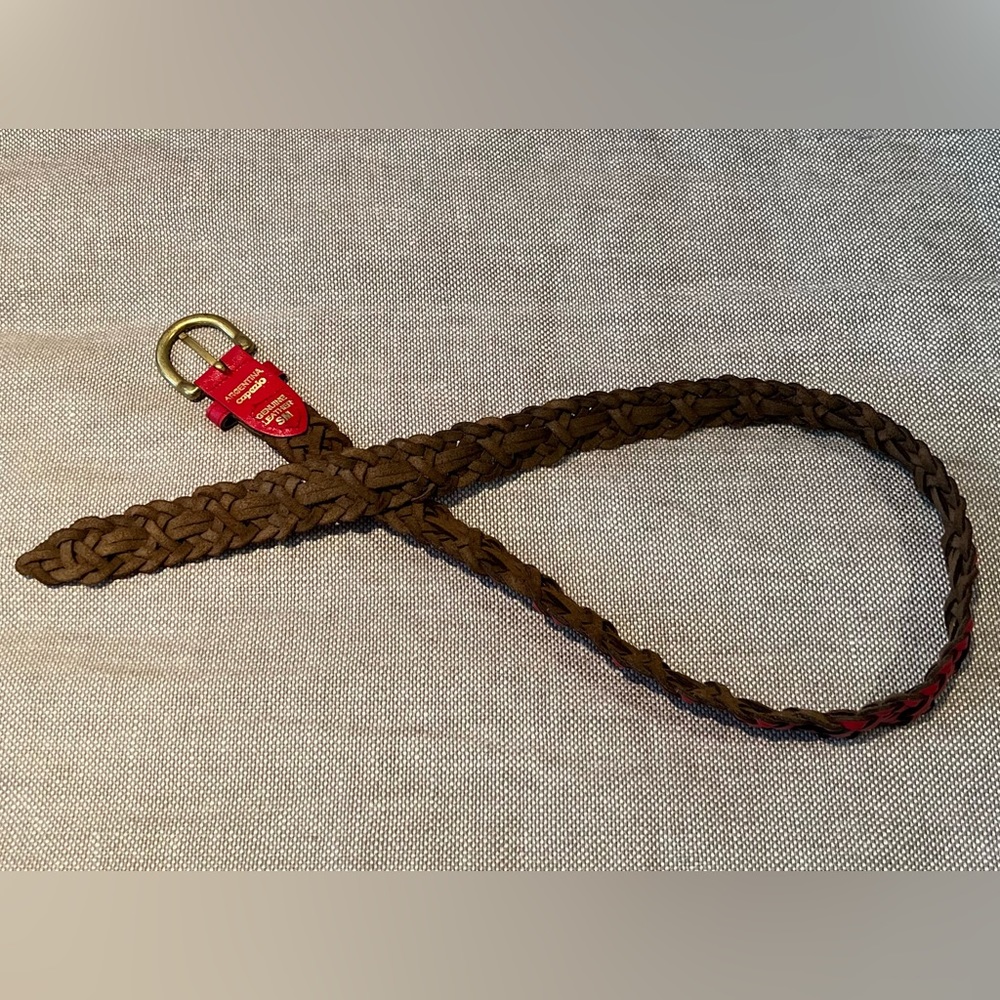 Braided leather belt
